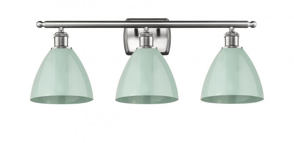 Plymouth - 3 Light - 28 inch - Brushed Satin Nickel - Bath Vanity Light