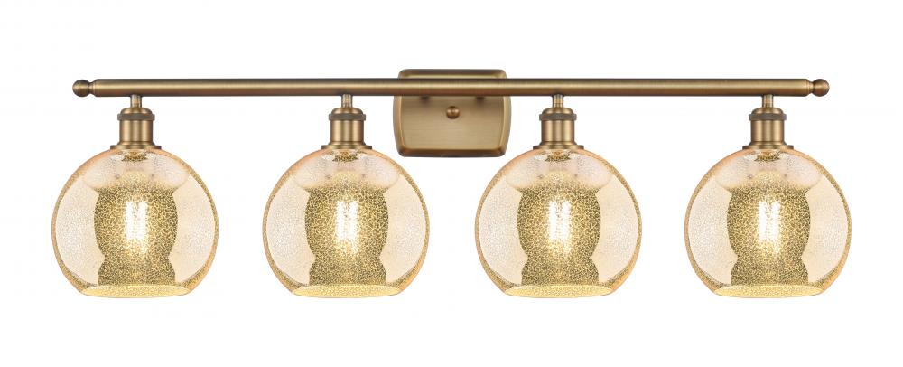 Athens - 4 Light - 38 inch - Brushed Brass - Bath Vanity Light