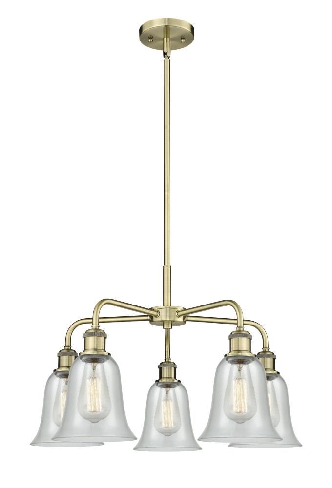 Hanover - 5 Light - 24 inch - Antique Brass - Chandelier