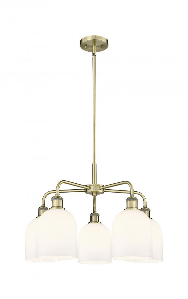 Bella - 5 Light - 24 inch - Antique Brass - Chandelier