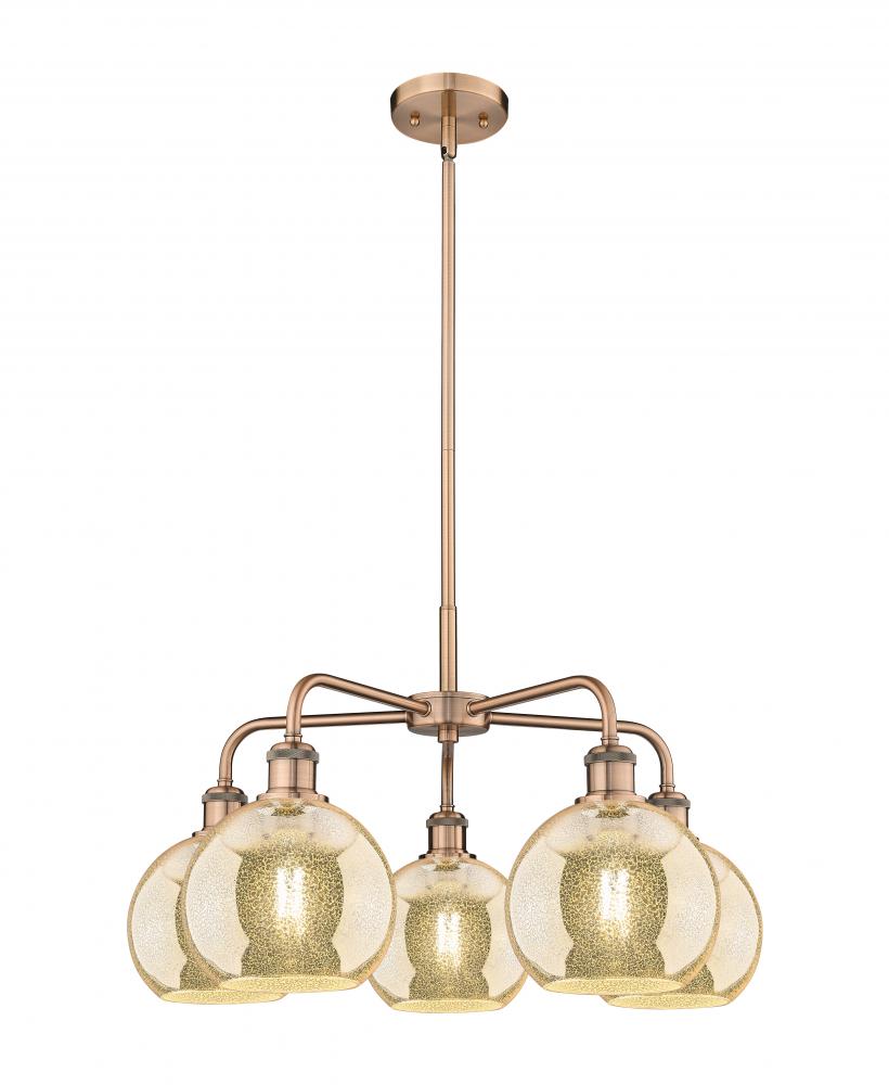 Athens - 5 Light - 26 inch - Antique Copper - Chandelier