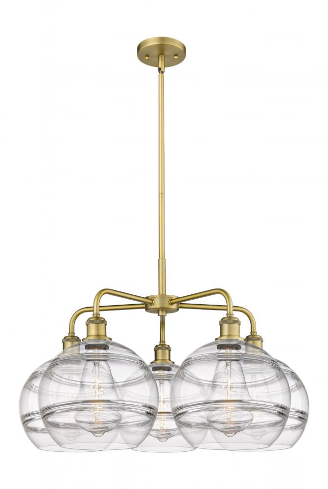 Rochester - 5 Light - 28 inch - Brushed Brass - Chandelier