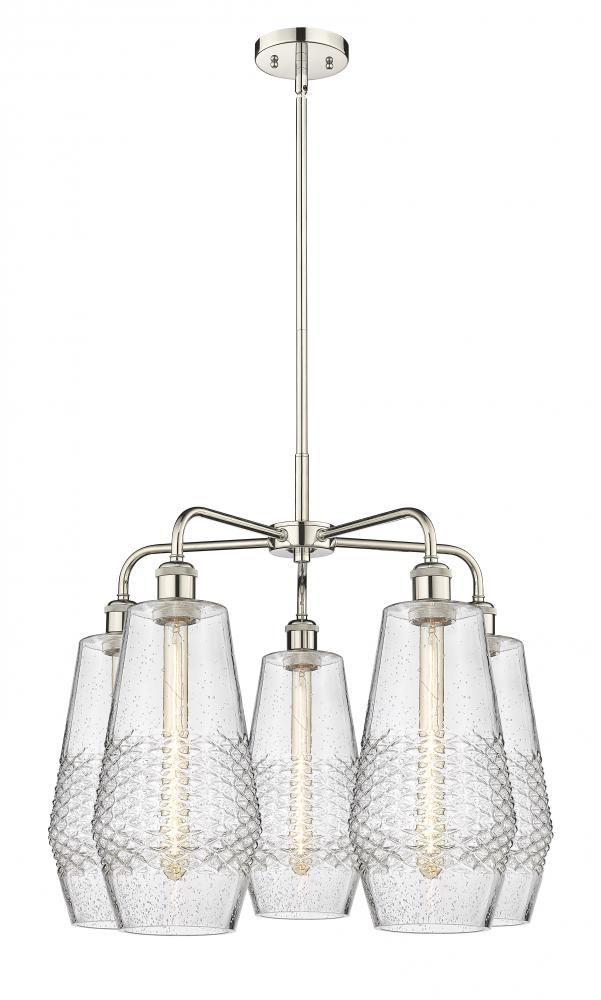 Windham - 5 Light - 25 inch - Polished Nickel - Chandelier