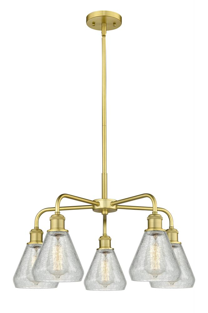 Conesus - 5 Light - 24 inch - Satin Gold - Chandelier