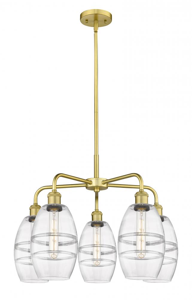 Vaz - 5 Light - 24 inch - Satin Gold - Chandelier