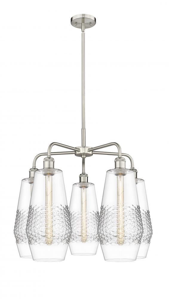 Windham - 5 Light - 25 inch - Satin Nickel - Chandelier