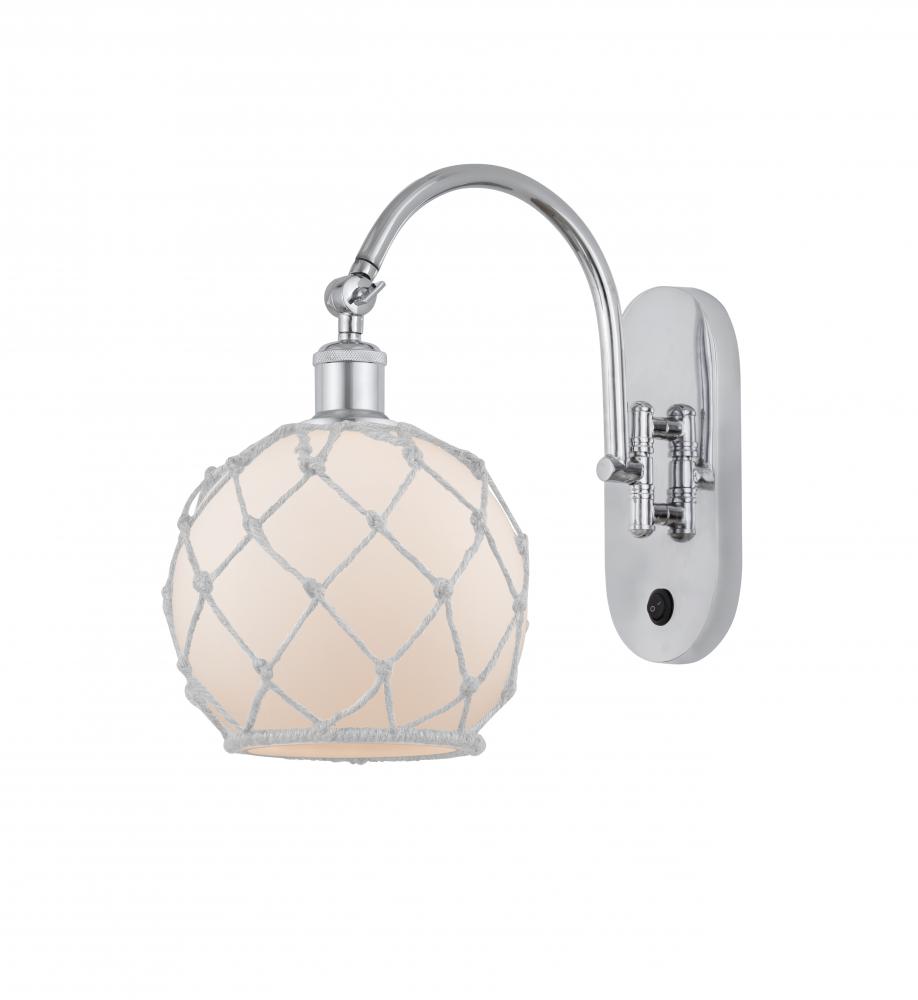 Farmhouse Rope - 1 Light - 8 inch - Polished Chrome - Sconce