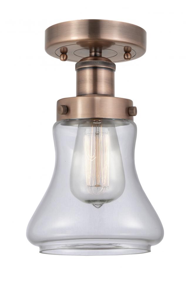 Bellmont - 1 Light - 6 inch - Antique Copper - Semi-Flush Mount