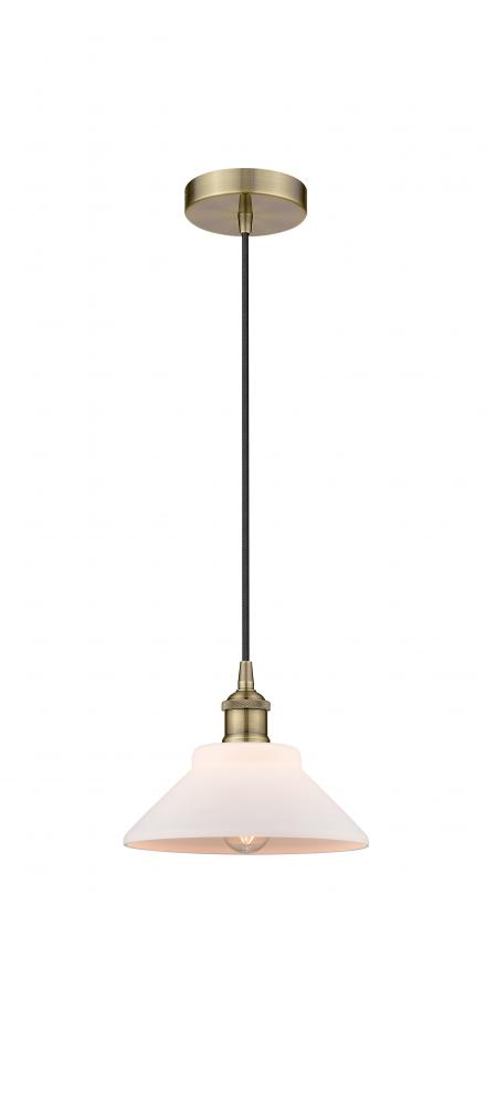 Orwell - 1 Light - 8 inch - Antique Brass - Cord hung - Mini Pendant