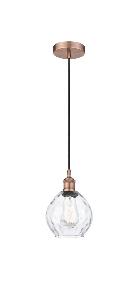 Waverly - 1 Light - 6 inch - Antique Copper - Cord hung - Mini Pendant