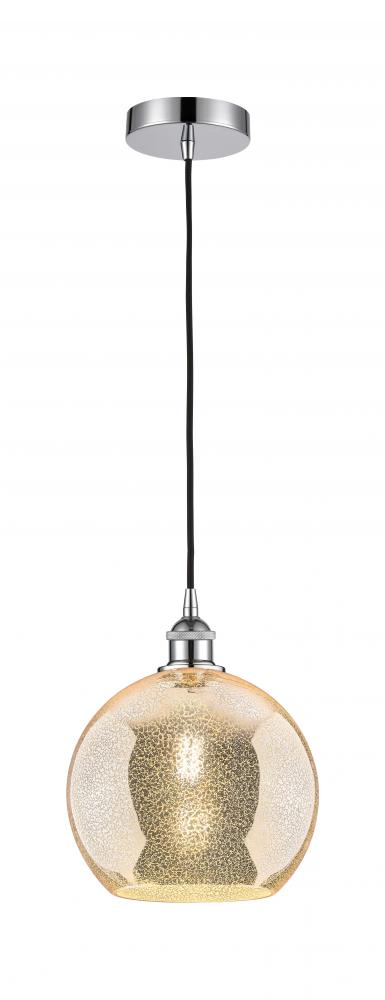 Athens - 1 Light - 10 inch - Polished Chrome - Cord hung - Mini Pendant