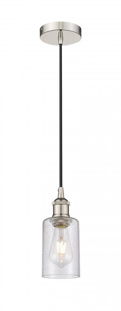 Clymer - 1 Light - 4 inch - Polished Nickel - Cord hung - Mini Pendant