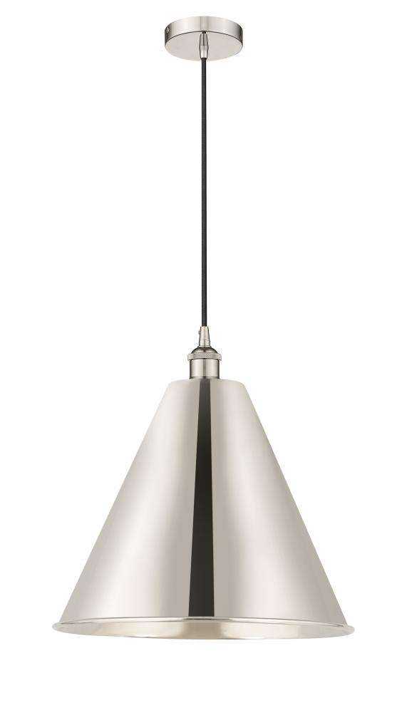 Berkshire - 1 Light - 16 inch - Polished Nickel - Cord hung - Mini Pendant