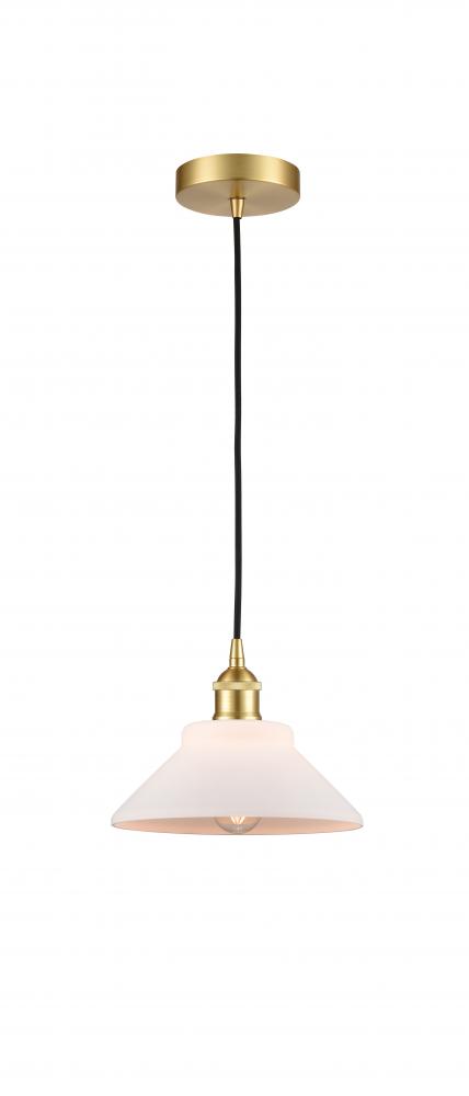 Orwell - 1 Light - 8 inch - Satin Gold - Cord hung - Mini Pendant