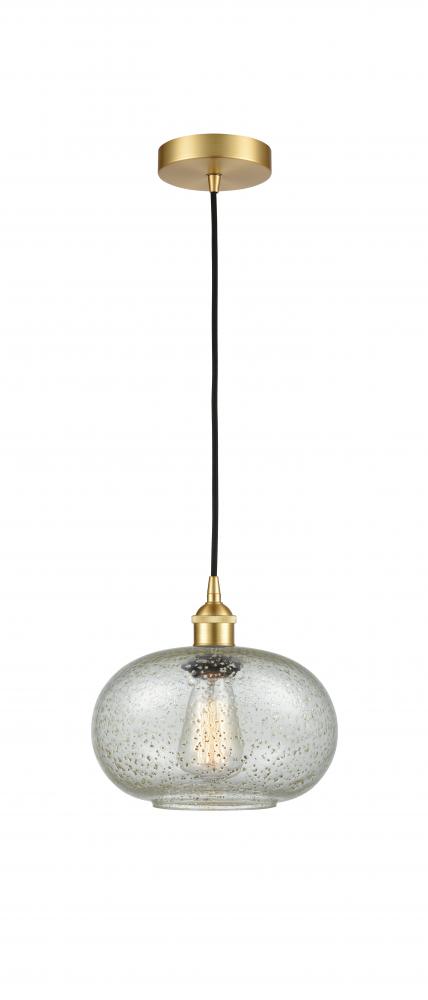 Gorham - 1 Light - 10 inch - Satin Gold - Cord hung - Mini Pendant