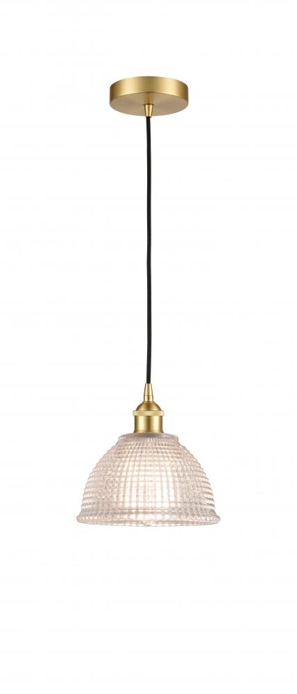 Arietta - 1 Light - 8 inch - Satin Gold - Cord hung - Mini Pendant