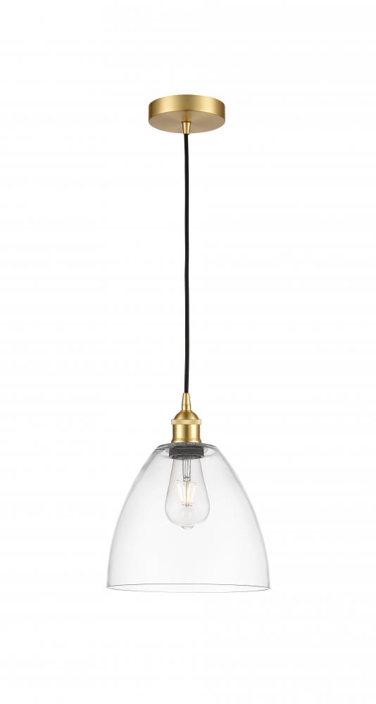 Bristol - 1 Light - 9 inch - Satin Gold - Cord hung - Mini Pendant