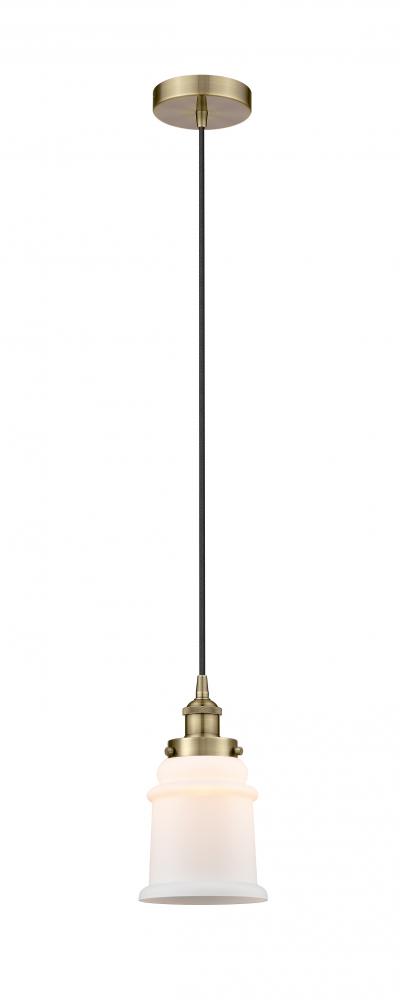 Canton - 1 Light - 6 inch - Antique Brass - Cord hung - Mini Pendant