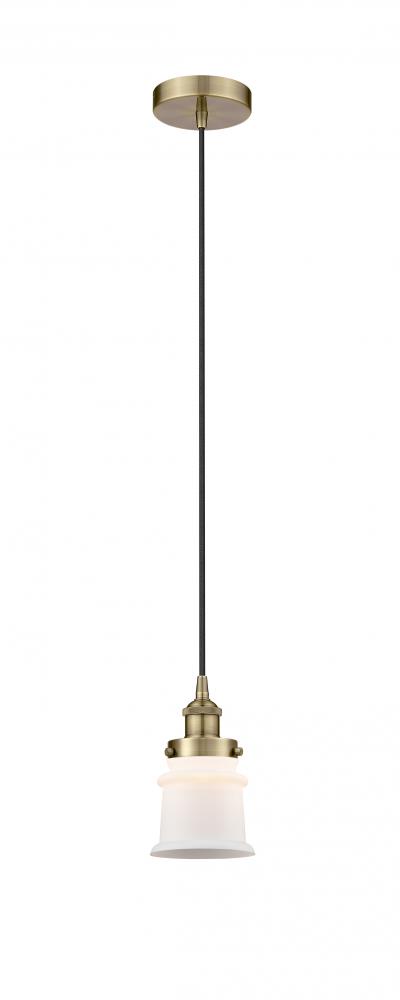 Canton - 1 Light - 5 inch - Antique Brass - Cord hung - Mini Pendant