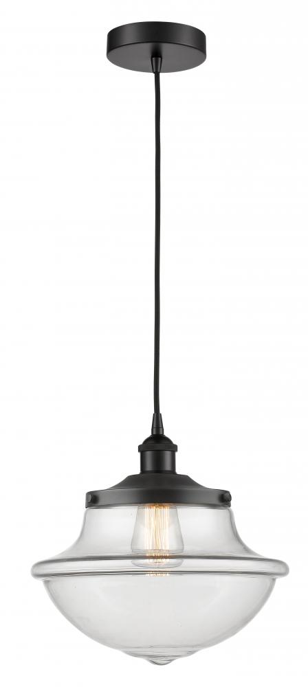 Oxford - 1 Light - 12 inch - Matte Black - Mini Pendant