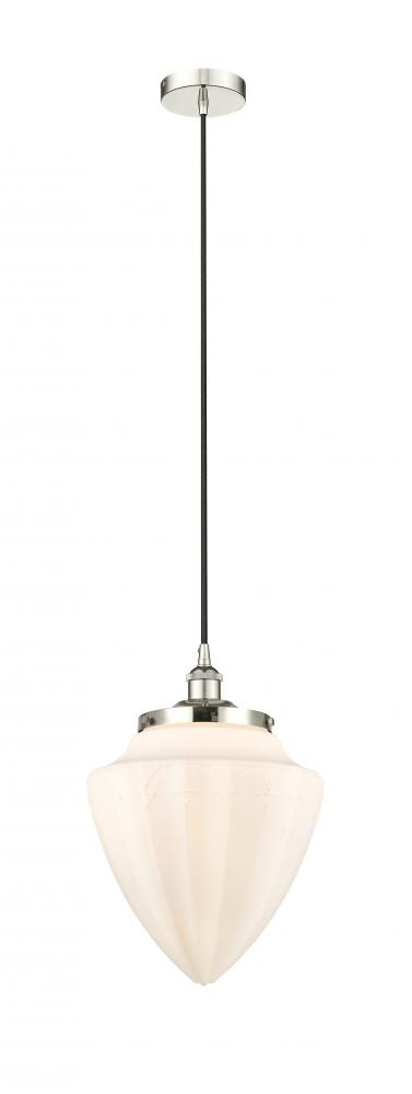 Bullet - 1 Light - 12 inch - Polished Nickel - Mini Pendant