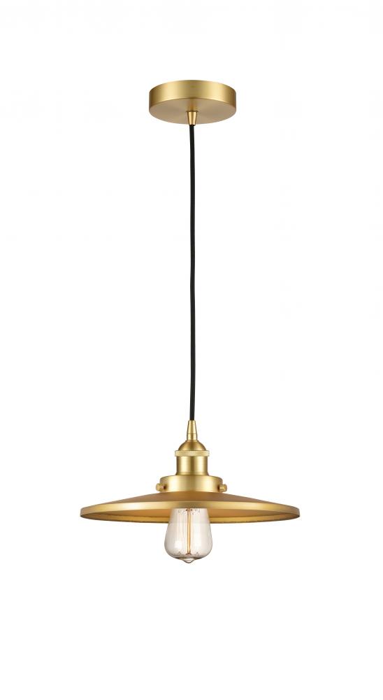 Appalachian - 1 Light - 12 inch - Satin Gold - Cord hung - Mini Pendant