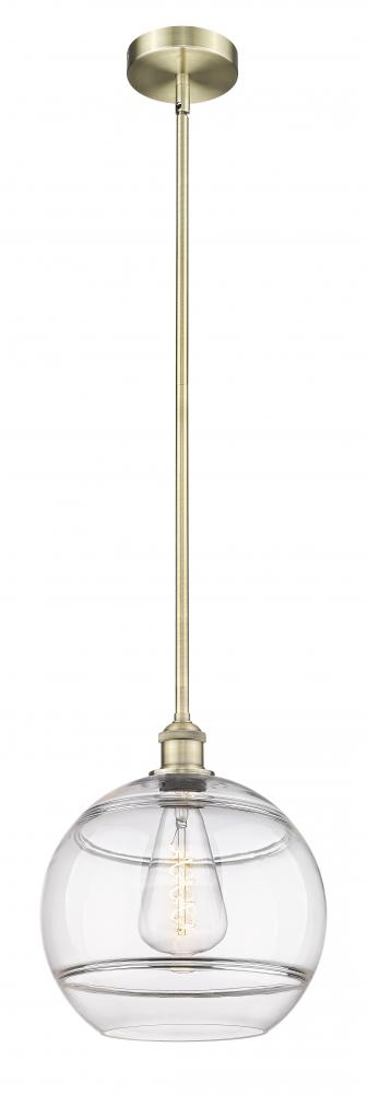 Rochester - 1 Light - 12 inch - Antique Brass - Cord hung - Mini Pendant