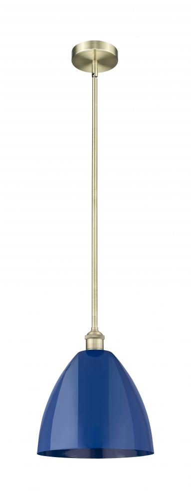 Plymouth - 1 Light - 12 inch - Antique Brass - Cord hung - Mini Pendant