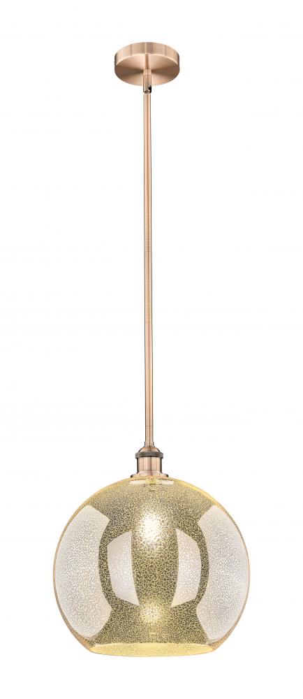 Athens - 1 Light - 14 inch - Antique Copper - Cord hung - Pendant