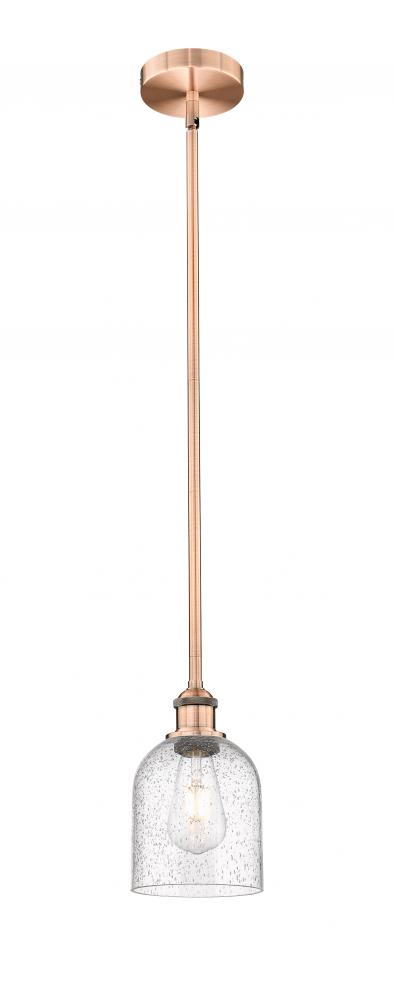 Bella - 1 Light - 6 inch - Antique Copper - Cord hung - Mini Pendant