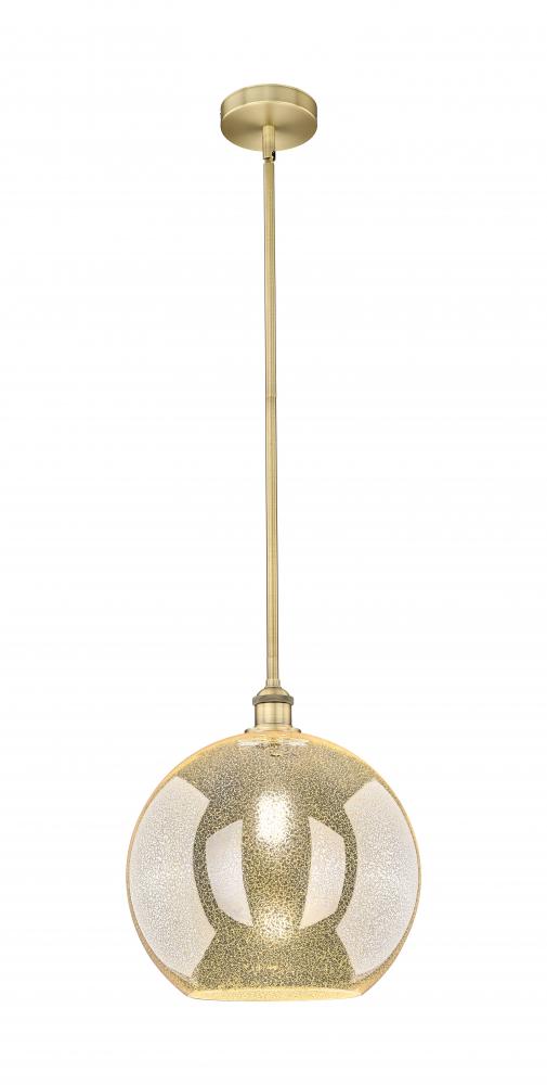 Athens - 1 Light - 12 inch - Brushed Brass - Cord hung - Mini Pendant