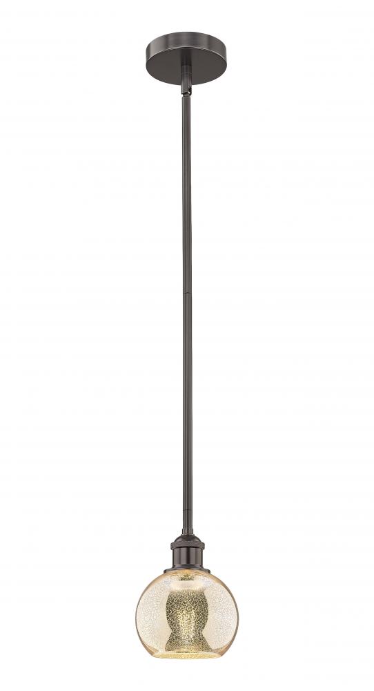 Athens - 1 Light - 6 inch - Oil Rubbed Bronze - Cord hung - Mini Pendant