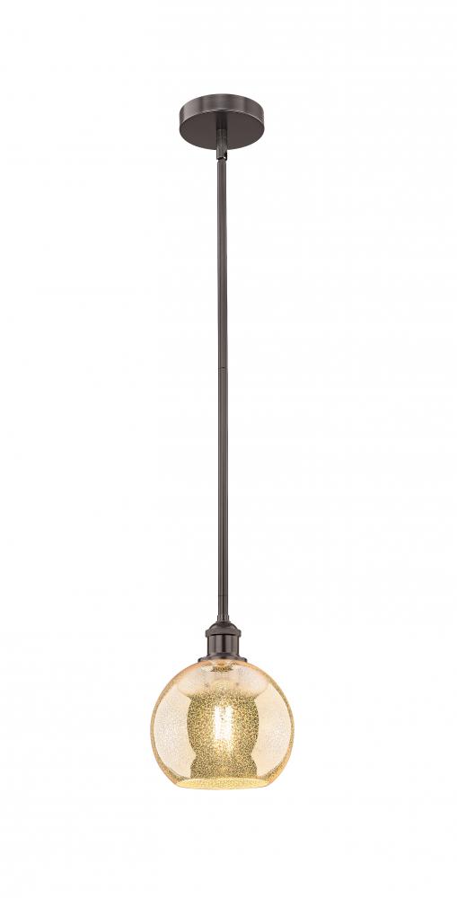 Athens - 1 Light - 8 inch - Oil Rubbed Bronze - Cord hung - Mini Pendant