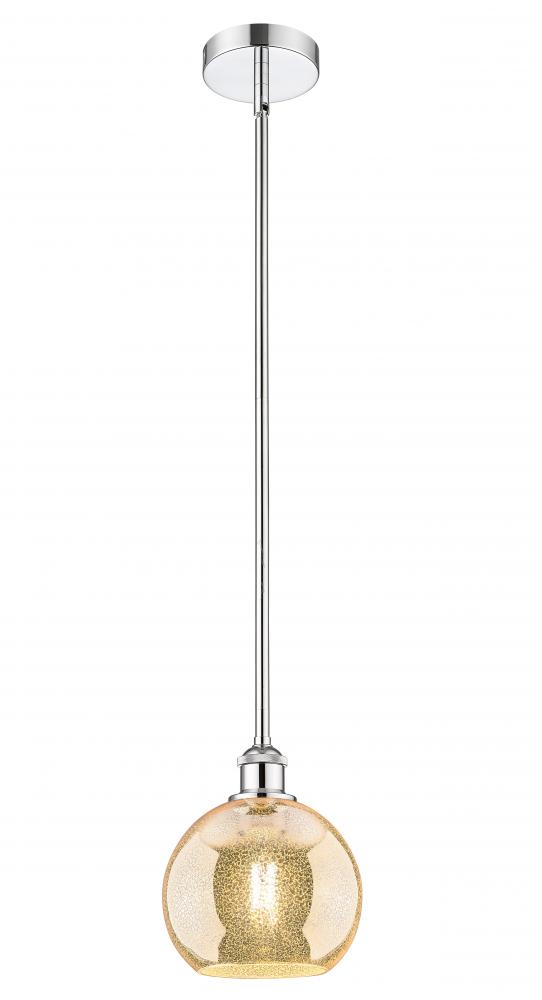 Athens - 1 Light - 8 inch - Polished Chrome - Cord hung - Mini Pendant