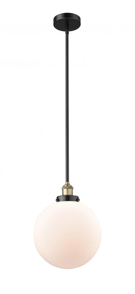 Beacon - 1 Light - 12 inch - Black Antique Brass - Cord hung - Mini Pendant