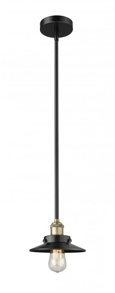 Edison - 1 Light - 8 inch - Black Antique Brass - Cord hung - Mini Pendant