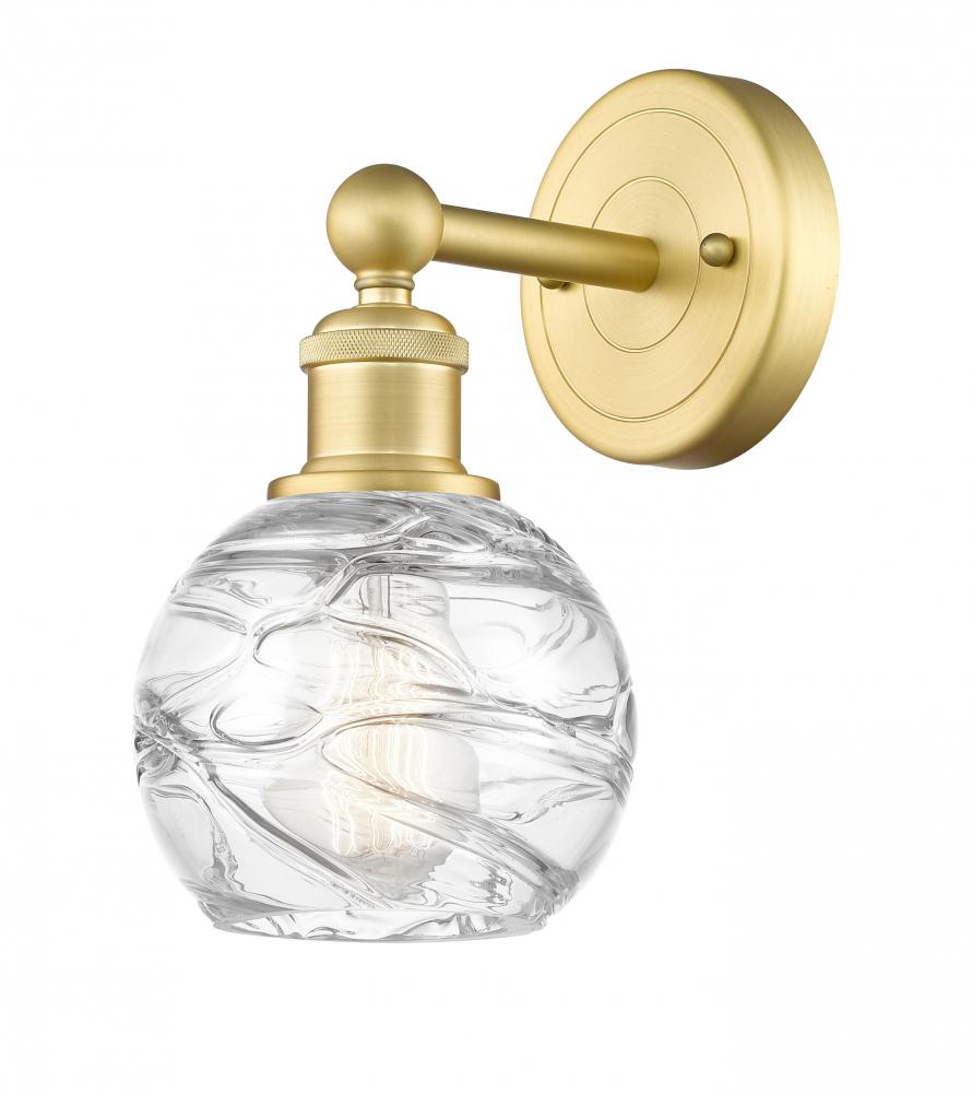 Athens Deco Swirl - 1 Light - 6 inch - Satin Gold - Sconce