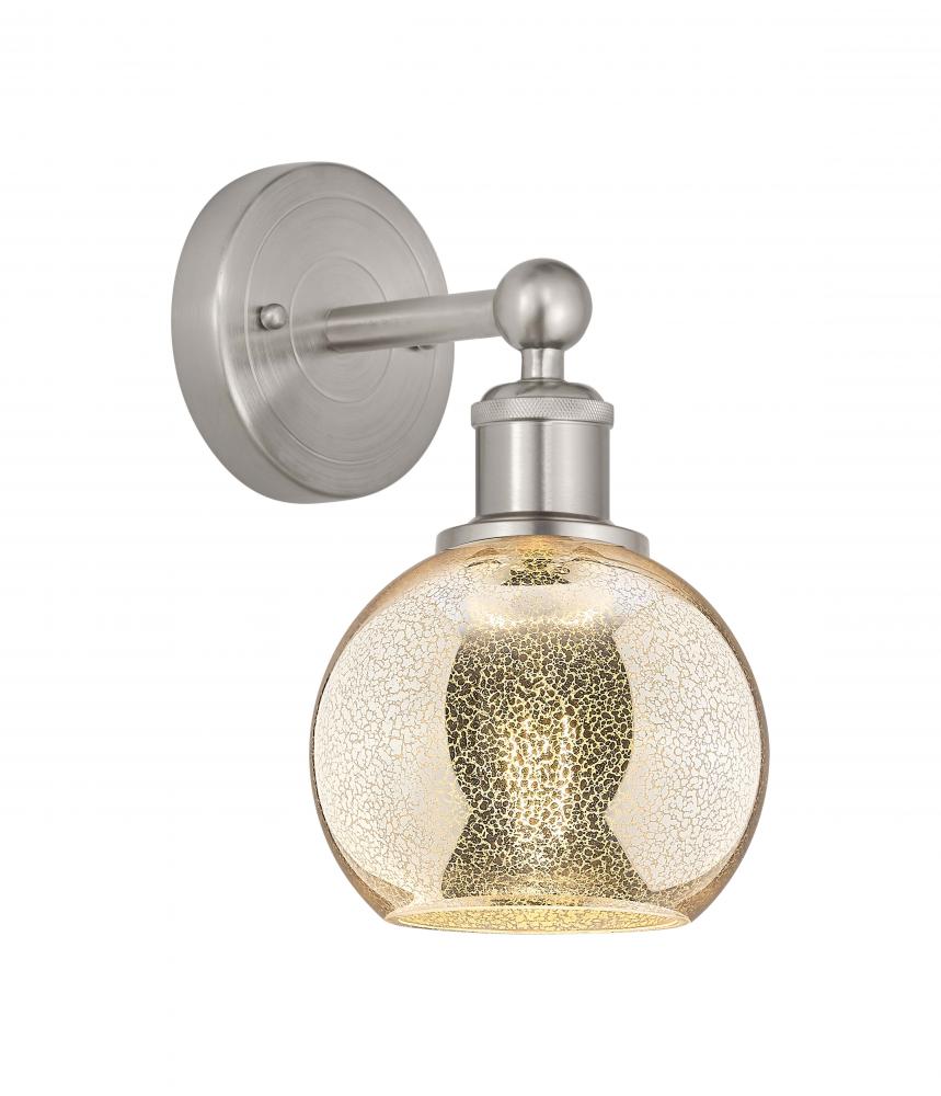 Athens - 1 Light - 6 inch - Brushed Satin Nickel - Sconce