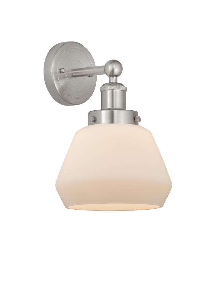 Fulton - 1 Light - 7 inch - Brushed Satin Nickel - Sconce