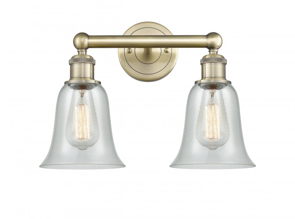 Hanover - 2 Light - 15 inch - Antique Brass - Bath Vanity Light