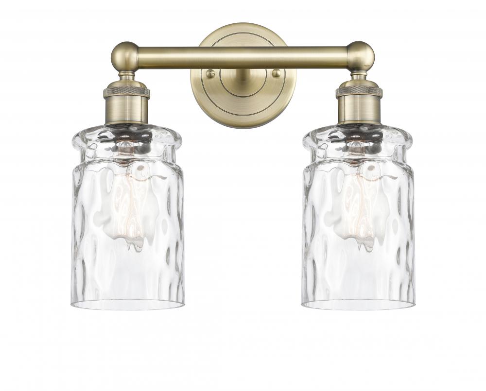 Candor - 2 Light - 14 inch - Antique Brass - Bath Vanity Light