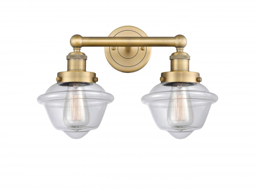 Oxford - 2 Light - 16 inch - Brushed Brass - Bath Vanity Light