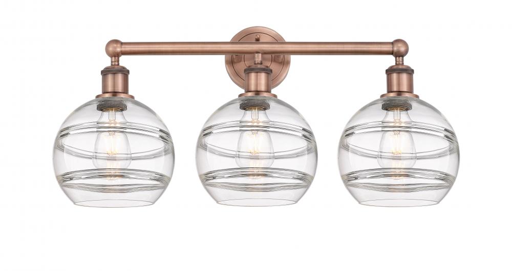 Rochester - 3 Light - 26 inch - Antique Copper - Bath Vanity Light