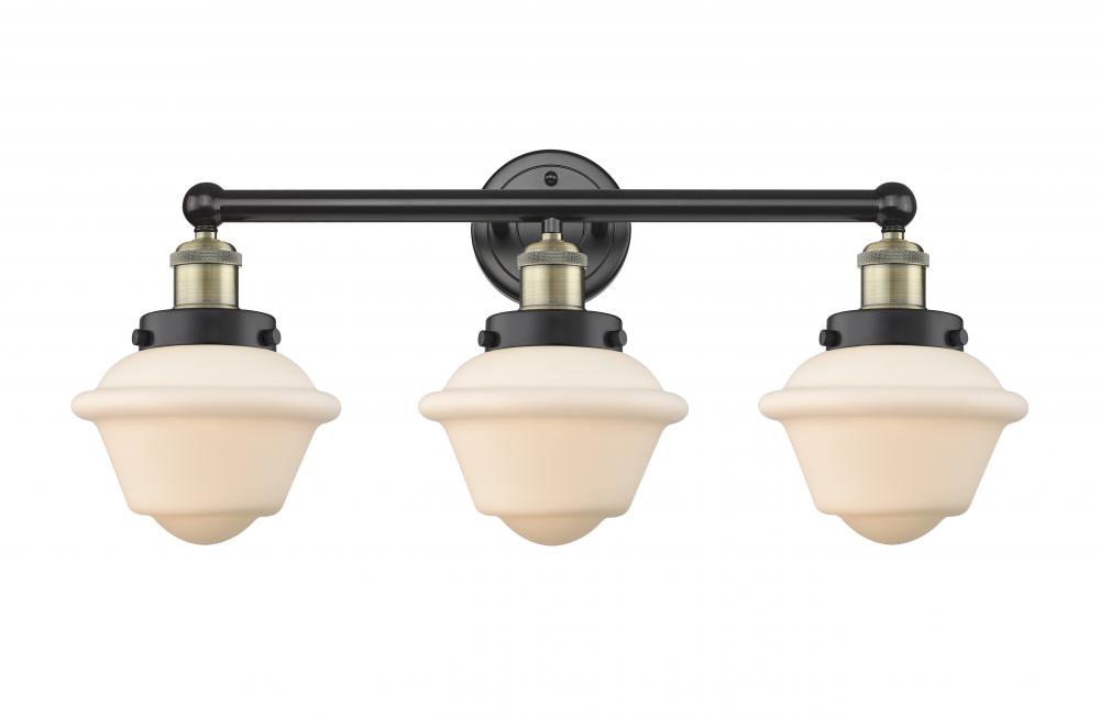 Oxford - 3 Light - 25 inch - Black Antique Brass - Bath Vanity Light