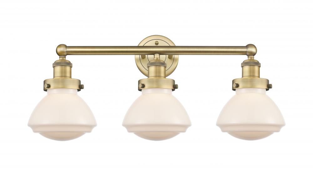 Olean - 3 Light - 25 inch - Brushed Brass - Bath Vanity Light