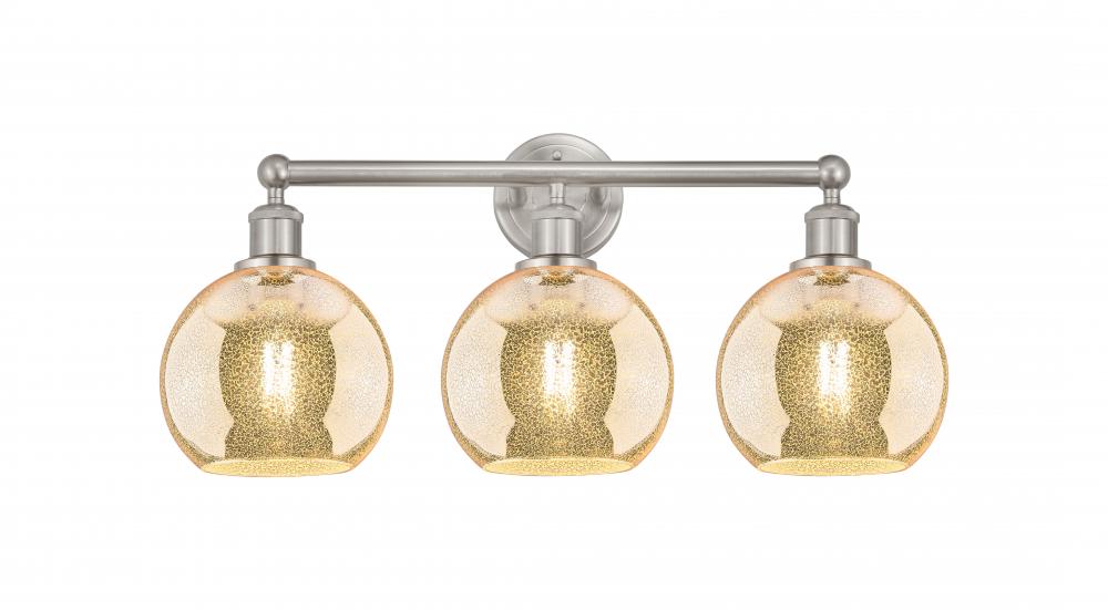 Athens - 3 Light - 26 inch - Satin Nickel - Bath Vanity Light