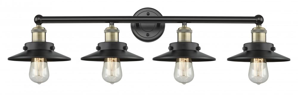 Edison - 4 Light - 35 inch - Black Antique Brass - Bath Vanity Light