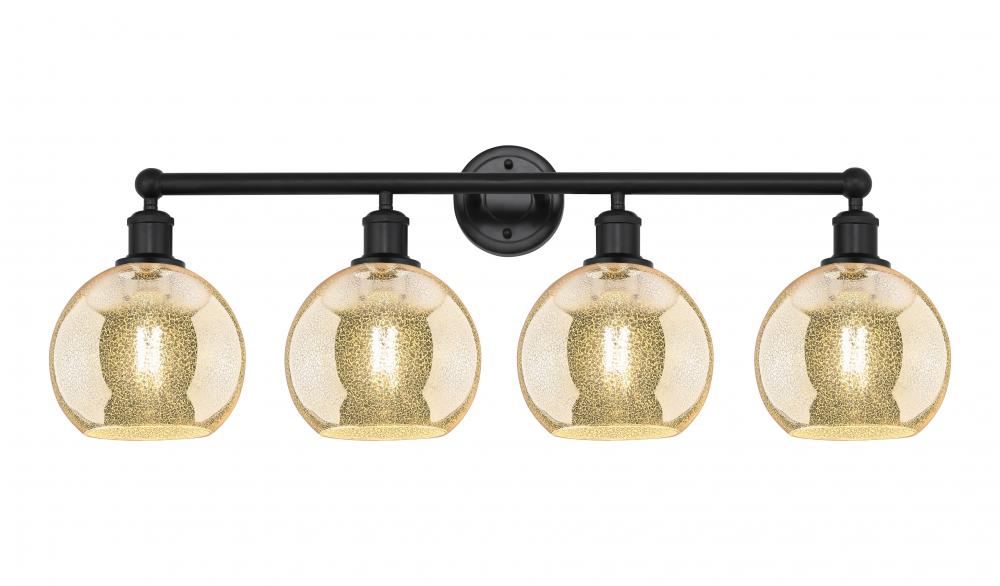 Athens - 4 Light - 35 inch - Matte Black - Bath Vanity Light