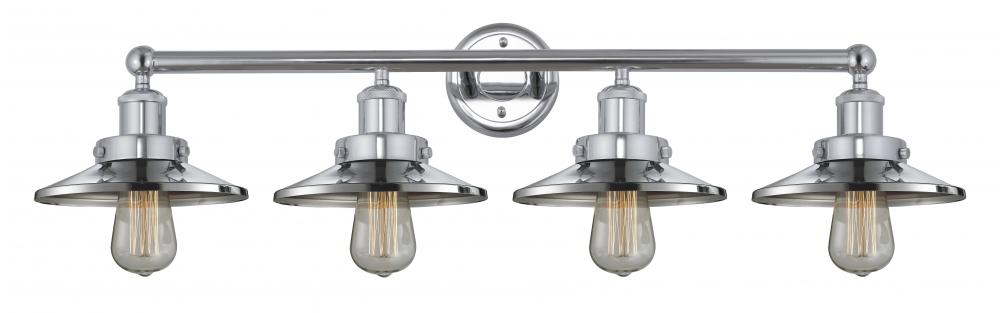 Edison - 4 Light - 35 inch - Polished Chrome - Bath Vanity Light