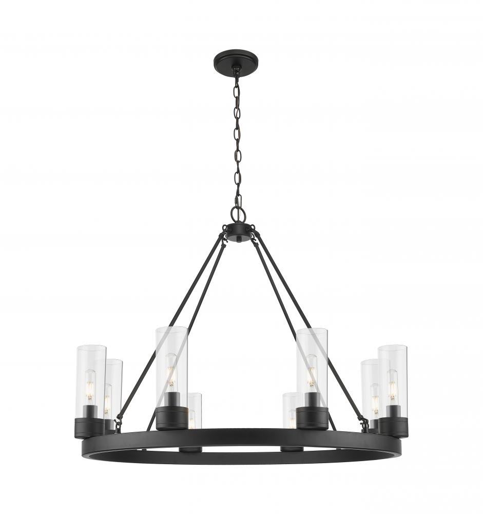 Boreas - 6 Light - 36 inch - Matte Black - Chandelier